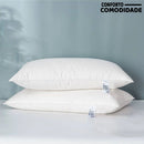 Kit 2 Travesseiros Penas e Plumas De Ganso - Antialérgico Antiácaro