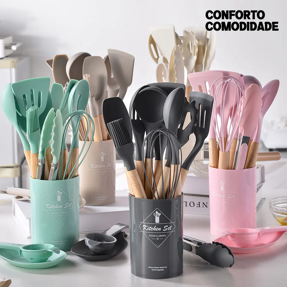 Kit Utensílios em Silicone