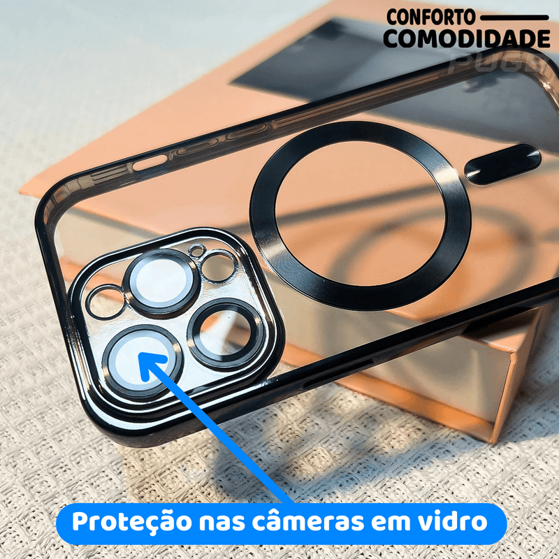 Capa Transparente Luxuria Comodi™ Magsafe IPhone 14 13 12 11 Pro Max