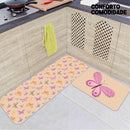 Jogo de Tapetes de Cozinha BORBOLETAS Antiderrapante Comodi™