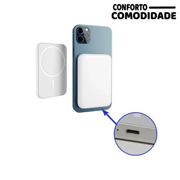 Carregador Magsafe Portátil Indução Iphone 11,12,13,14 Pro Max Carga Magnética - Conforto&Comodidade