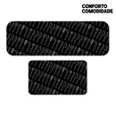 Jogo de Tapetes de Cozinha Talheres Preto e Branco Antiderrapante Comodi™