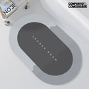 Kit 2 Tapete Oval Absorvente de Banheiro Secagem Rápida