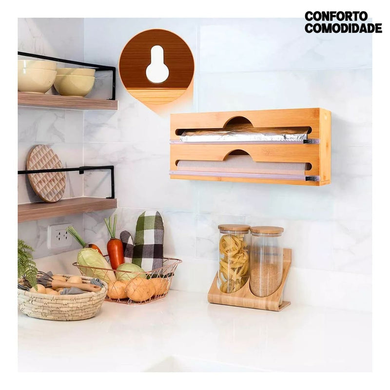 Suporte Organizador Bambu  C/ Corte Comodi™