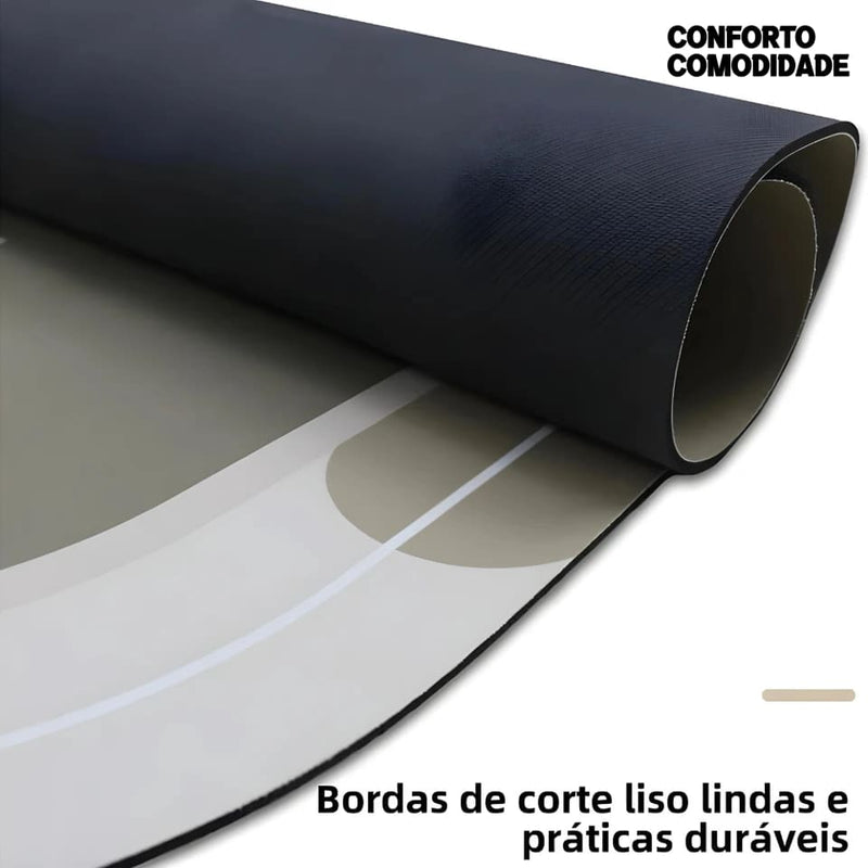 Kit 2 Tapete Oval Absorvente de Banheiro Secagem Rápida