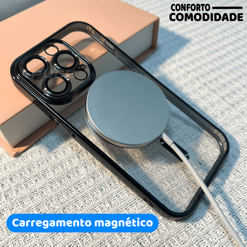 Capa Transparente Luxuria Comodi™ Magsafe IPhone 14 13 12 11 Pro Max