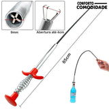 Desentupidor De Pia Ralo Garras SUPER Mecânica 80Cm - Conforto&Comodidade