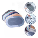 Kit 2 Tapete Oval Absorvente de Banheiro Secagem Rápida