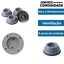 Kit com 4 Pés Anti Vibração Conforto Máquina de Lavar - Conforto&Comodidade
