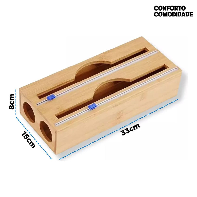 Suporte Organizador Bambu  C/ Corte Comodi™