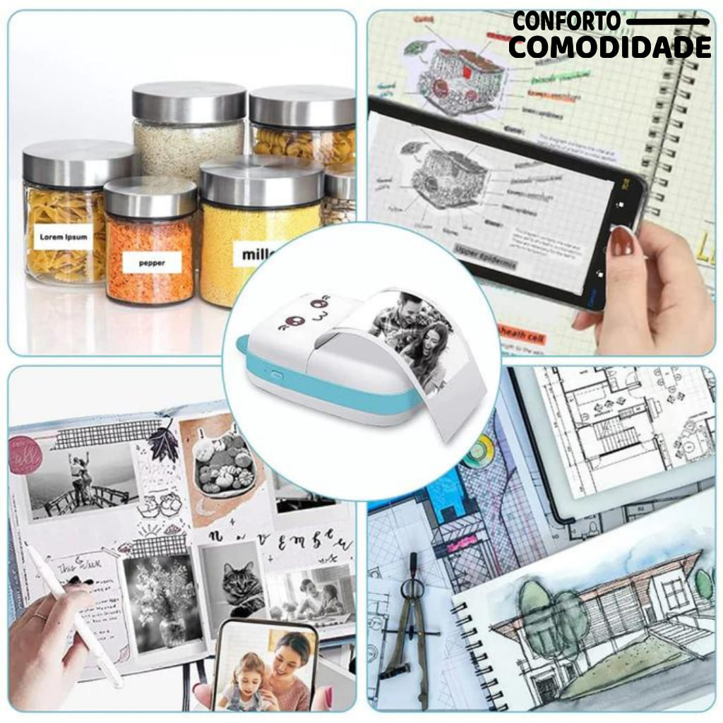 Mini Impressora Térmica Bluetooth