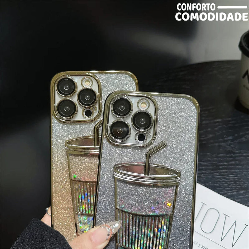 Capa Luxury Glitter Case  iPhone 15 12 13 14 11 Pro Max