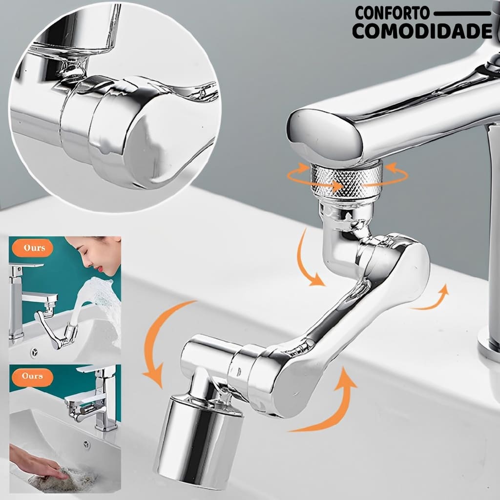 Extensor de Torneira Inox 360°
