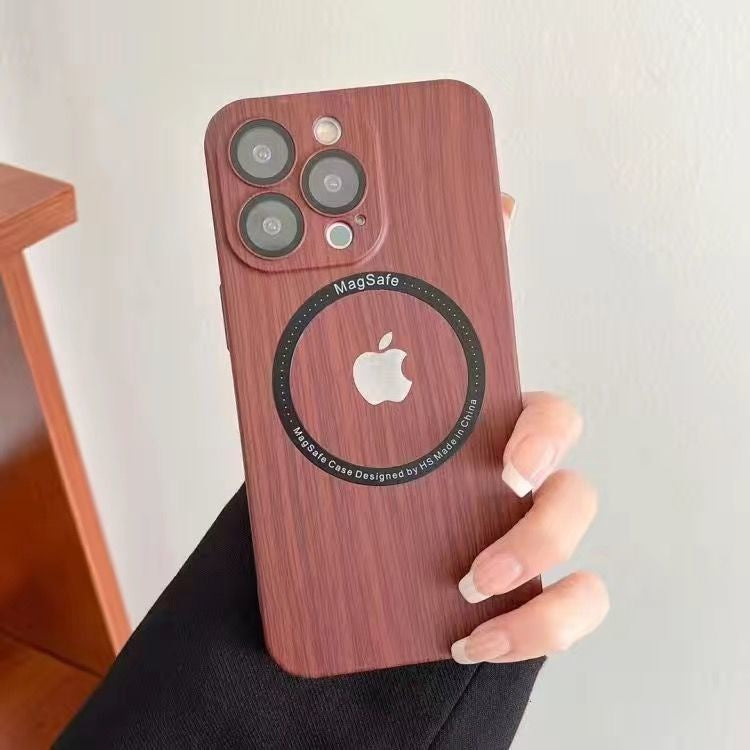 Capa Grão de madeira Comodi™ iPhone 14 13 12 Pro Max Magsafe