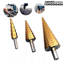 Kit Completo 6 Brocas de Titânio Escalonada