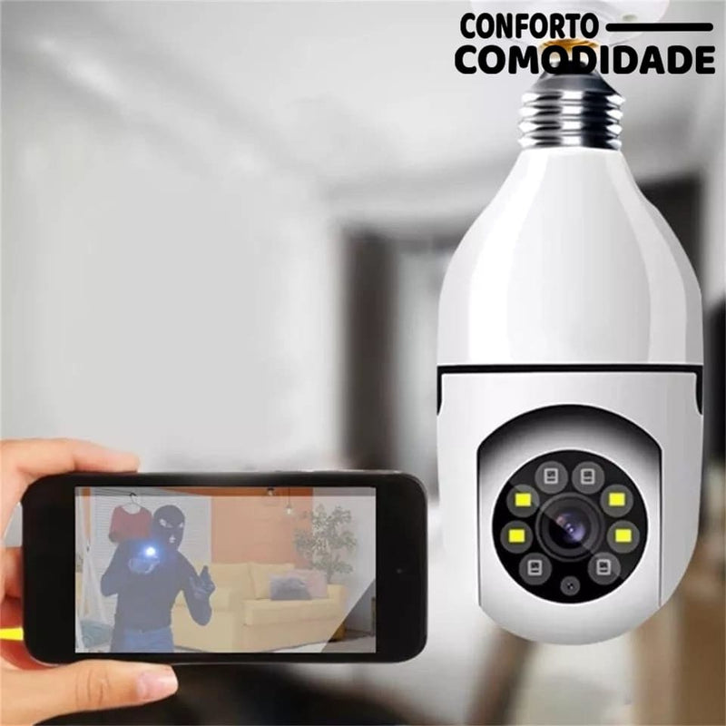 Câmera segurança Comodi™ sem fio 360 full HD visão noturna bivolt wifi ip