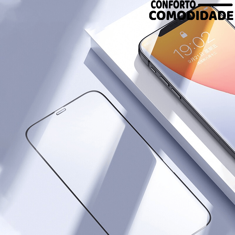 Penicula VIDRO TEMPERADO iphone 14 13 12 11 Pro Max 4K Ultra HD 4PCS - Conforto&Comodidade