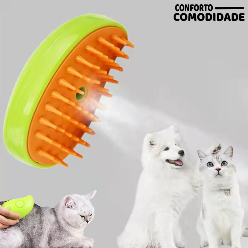 Escova Comodi™ Vapor Anti-Pelos Cão e Gatos