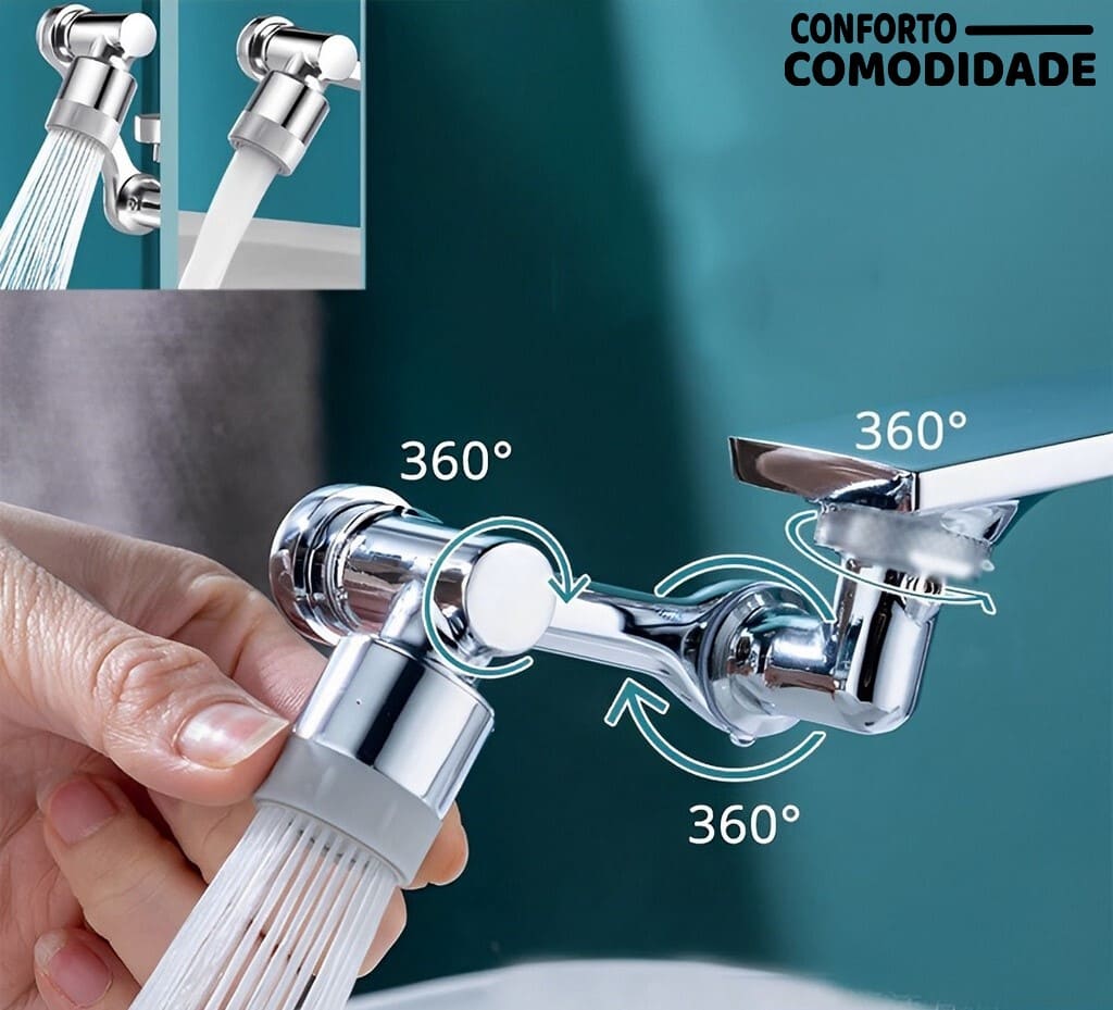 Extensor de Torneira Inox 360°