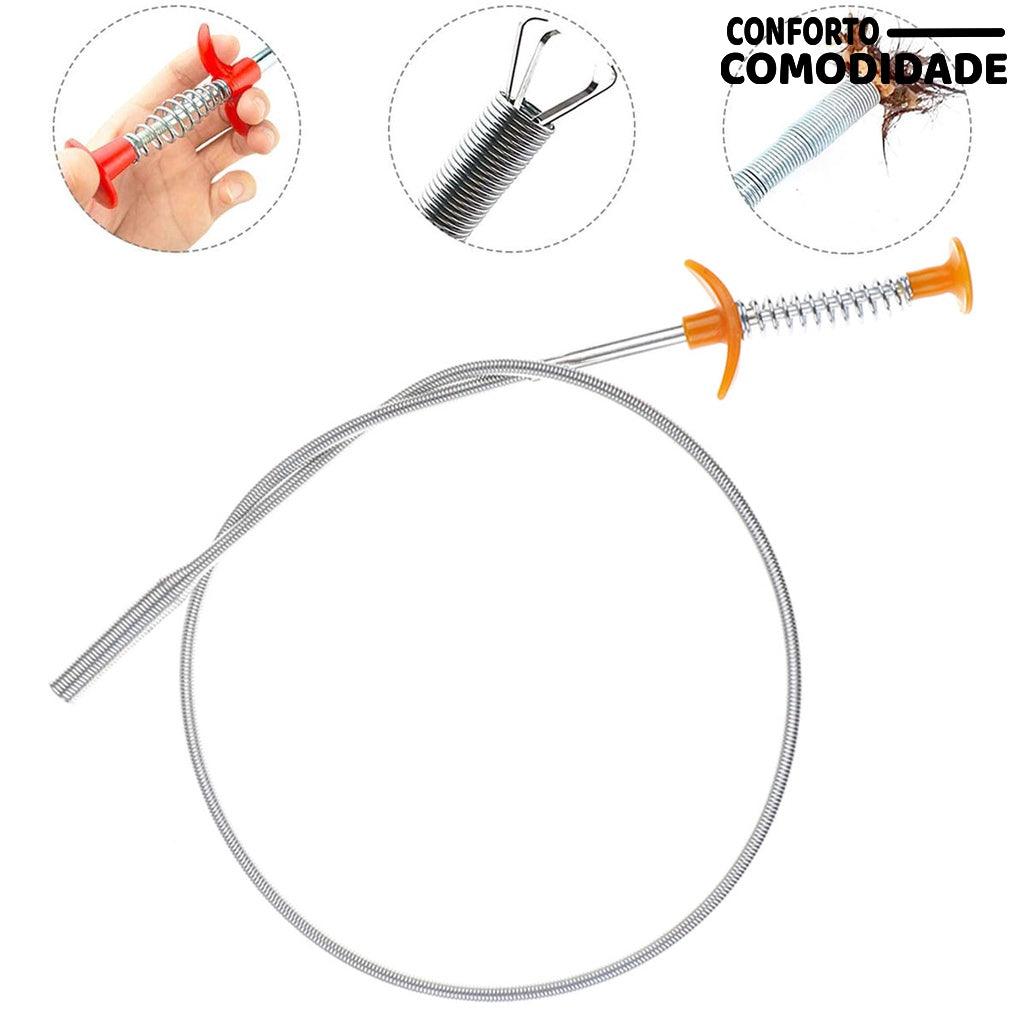 Desentupidor De Pia Ralo Garras SUPER Mecânica 80Cm - Conforto&Comodidade