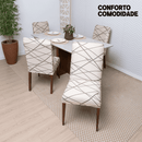 Kit 4 Capas Para Cadeiras de Jantar Spandex