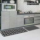 Jogo de Tapetes de Cozinha Abstrato Cinza Antiderrapante Comodi™