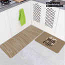 Jogo de Tapetes de Cozinha Coffee Antiderrapante Comodi™