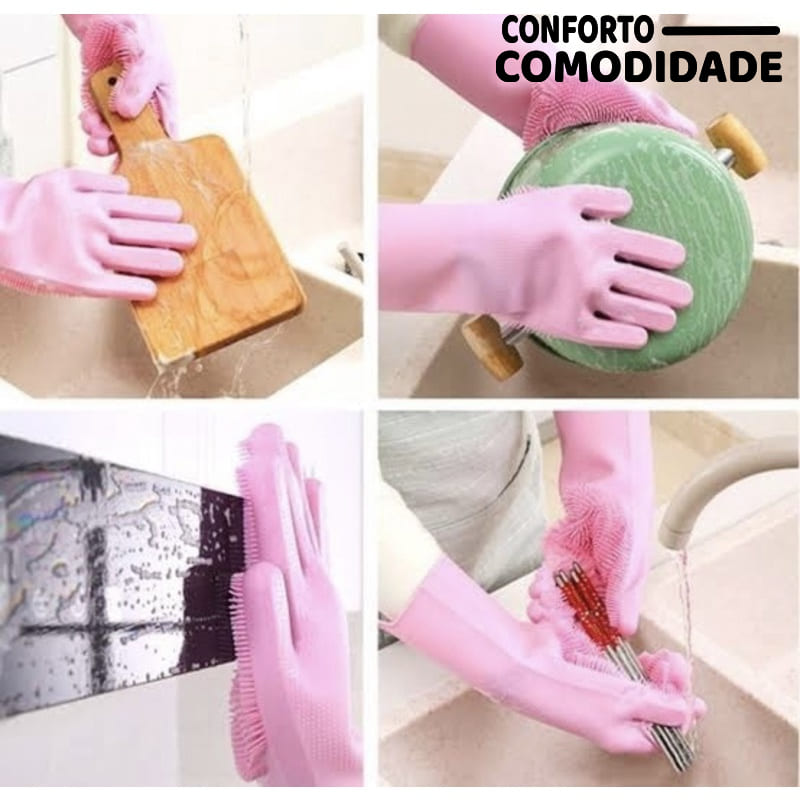 Luvas de Silicone Multiuso