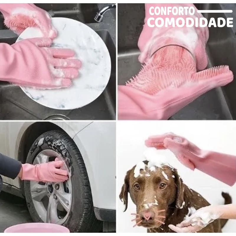 Luvas de Silicone Multiuso