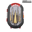 Kit Completo 6 Brocas de Titânio Escalonada