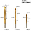 Kit Completo 6 Brocas de Titânio Escalonada