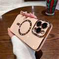 Capa Luxo Galvanizado iPhone 11 12 13 14 Pro Max - Conforto&Comodidade