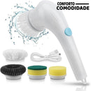 Escova Elétrica Magic Cleaning 5Em1 Limpeza elétrica USB Portátil - Conforto&Comodidade