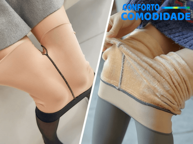 Meia-Calça Feminina Com Forro Translúcido COMPRE1 LEVE 2 - Conforto&Comodidade