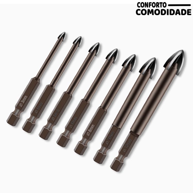 Jogo de Brocas Multimaterial (7 Peças)