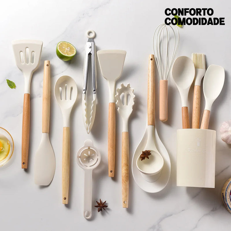 Kit Completo Utensílios de Cozinha Luxo 19 Peças - Comodi™