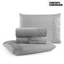 Jogo de Lençol King 4 Peças Napoli Percal 300 Fios Lese Bordado Inglês