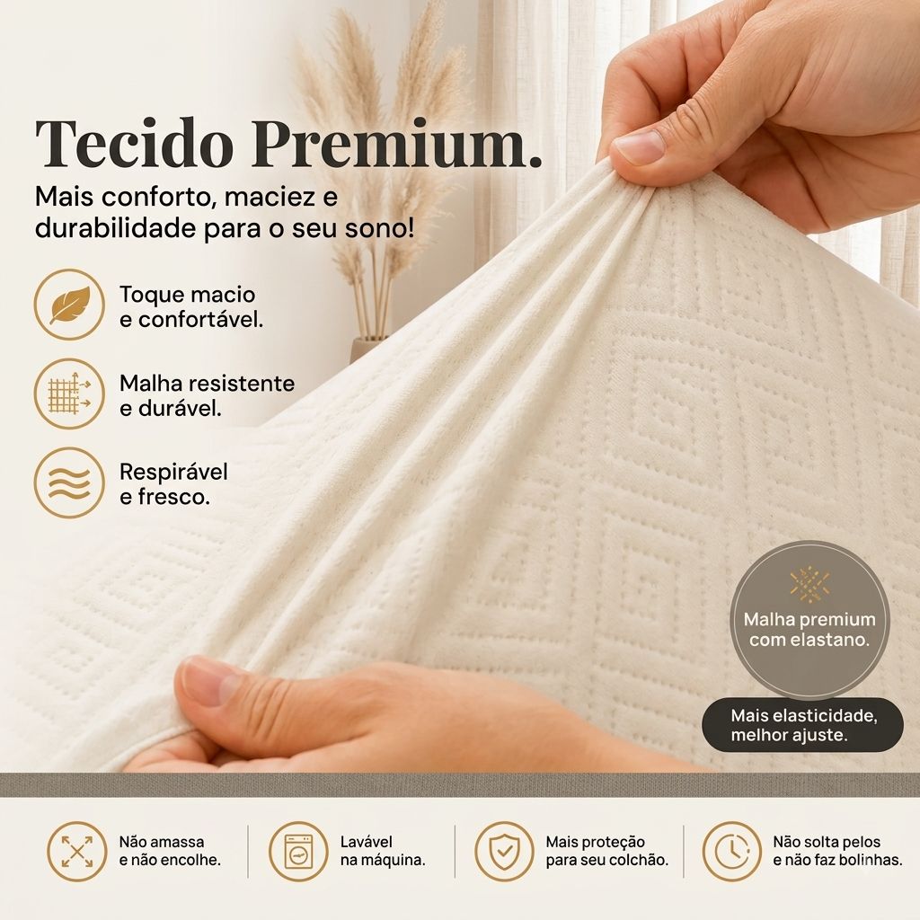 Protetor de Colchão Jacquard