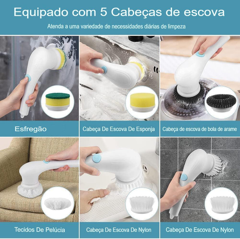 Escova Elétrica Comodi™ Magic Cleaning 5Em1 Limpeza elétrica USB Portá