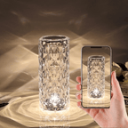 Luminária Cristal Diamante Projetor Atmosférica 3Cores - Conforto&Comodidade
