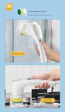 Escova Elétrica Magic Cleaning 5Em1 Limpeza elétrica USB Portátil - Conforto&Comodidade