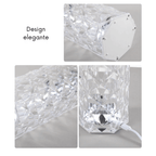 Luminária Cristal Diamante Projetor Atmosférica 3Cores - Conforto&Comodidade