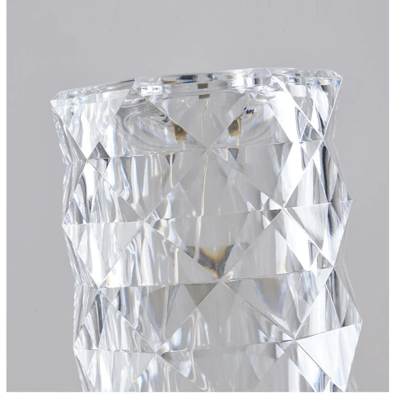 Luminária Cristal Diamante Projetor Atmosférica 3Cores - Conforto&Comodidade