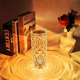 Luminária Cristal Diamante Projetor Atmosférica 3Cores - Conforto&Comodidade