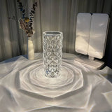 Luminária Cristal Diamante Projetor Atmosférica 3Cores - Conforto&Comodidade